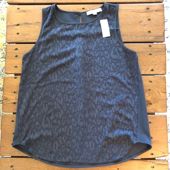 LOFT Tops - NWT! LOFT gray textured shell